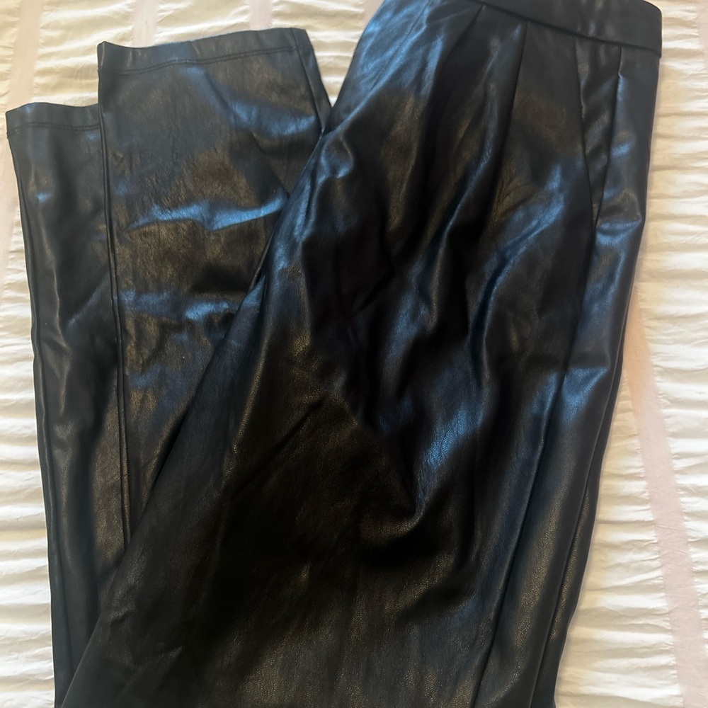 Shinestar Glossy Black Leatherette Trousers
